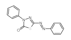 3-苯基-5-苯基偶氮-1,3,4-噻二唑-2(3H)-酮 结构式