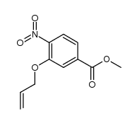 4-硝基-3-(2-丙烯-1-氧基)苯甲酸甲酯 结构式