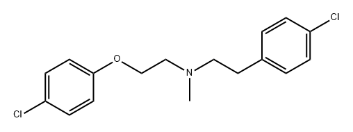 4-氯-N-[2-(4-氯苯氧基)乙基]-N-甲基苯乙胺 结构式