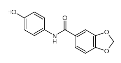1,3-Benzodioxole-5-carboxamide, N-(4-hydroxyphenyl)- 结构式