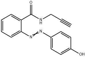 2-[2-(4-羟基苯基)偶氮基]-N-2-丙炔-1-基苯甲酰胺 结构式