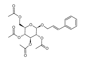 2,3,4,6-四-O-乙酰基肉桂基-β-D-吡喃葡萄糖苷 结构式