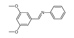 N-[(3,5-二甲氧基苯基)亚甲基]苯胺 (E)-构型 结构式
