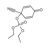Phosphoric acid, 1-cyano-4-oxo-2,5-cyclohexadien-1-yl diethyl ester 结构式