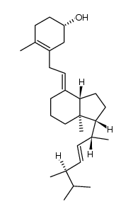 (3β,7E,22E)-9,10-开环麦角甾-5(10),7,22-三烯-3-醇 结构式