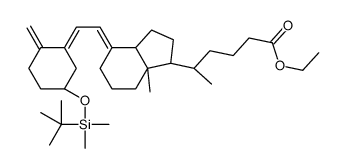 乙基(5R)-5-[(1R,4E,7AR)-4-{(2E)-2-[(5S)-5-{[二甲基(2-甲基-2-丙基)硅烷基]氧基}-2-亚甲基环己基亚基]亚乙基}-7A-甲基八氢-1H-茚-1-基]己酸酯 结构式