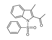Ethanone, 1-[3-methyl-1-(phenylsulfonyl)-1H-indol-2-yl]- 结构式