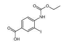 4-乙氧羰基氨基-3-碘苯甲酸 结构式
