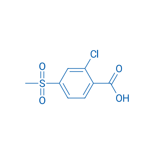 2-氯-4-甲砜基苯甲酸 结构式