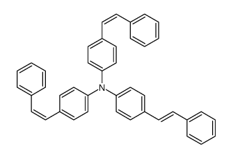 Benzenamine, 4-(2-phenylethenyl)-N,N-bis[4-(2-phenylethenyl)phenyl]- 结构式