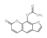 7H-Furo[3,2-g][1]benzopyran-7-one,9-(acetyloxy)- 结构式