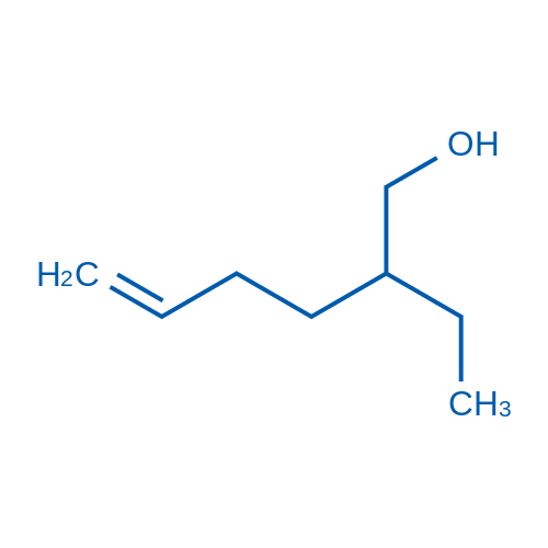 2-乙基-5-己烯-1-醇 结构式