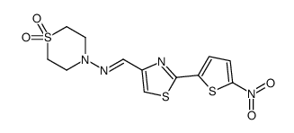 4-Thiomorpholinamine, N-[[2-(5-nitro-2-thienyl)-4-thiazolyl]methylene]-, 1,1-dioxide 结构式