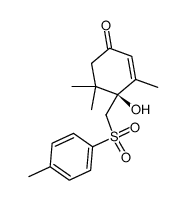 2-Cyclohexen-1-one, 4-hydroxy-3,5,5-trimethyl-4-[[(4-methylphenyl)sulfonyl]methyl]-, (4S)- 结构式