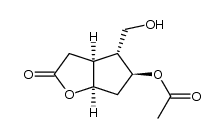 5-乙酰氧基六氢-4-(羟甲基)-2H-环戊并[b]呋喃-2-酮, [3aS-(3aα,4α,5β,6aα)]- 结构式