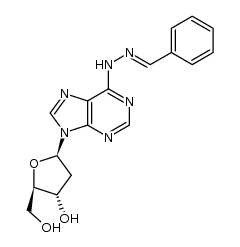 Benzaldehyde, 2-[9-(2-deoxy-β-D-erythro-pentofuranosyl)-9H-purin-6-yl]hydrazone 结构式
