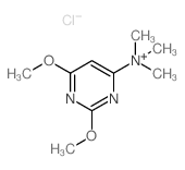 2,6-二甲氧基-N,N,N-三甲基嘧啶-4-铵氯化物 结构式
