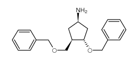 (1R, 3S, 4R)-3-Benzyloxy-4-(benzyloxymethyl)cyclopentanamine 结构式