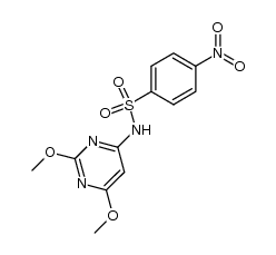 N-(2,6-二甲氧基-4-嘧啶基)-4-硝基苯磺酰胺 结构式