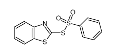 Benzenesulfonothioic acid, S-2-benzothiazolyl ester 结构式