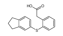 2-[(2,3-二氢-1H-茚-5-基)硫代]苯乙酸 结构式