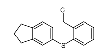 5-[[2-(氯甲基)苯基]硫代]-2,3-二氢-1H-茚 结构式
