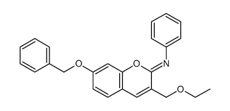 Benzenamine, N-[3-(ethoxymethyl)-7-(phenylmethoxy)-2H-1-benzopyran-2-ylidene]-, [N(Z)]- 结构式