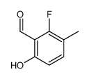 2-氟-6-羟基-3-甲基苯甲醛 结构式