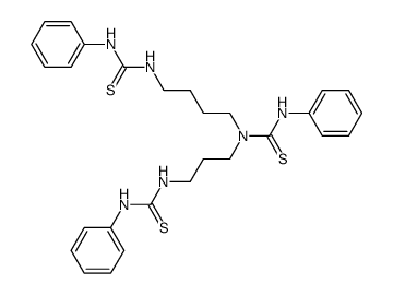 Thiourea, N'-phenyl-N-[4-[[(phenylamino)thioxomethyl]amino]butyl]-N-[3-[[(phenylamino)thioxomethyl]amino]propyl]- 结构式