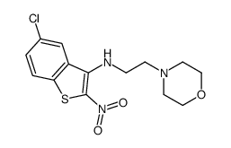 N-(5-Chloro-2-nitrobenzo(b)thien-3-yl)-4-morpholineethanamine 结构式