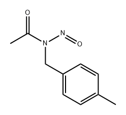 N-(4-甲基苄基)-N-亚硝基乙酰胺 结构式