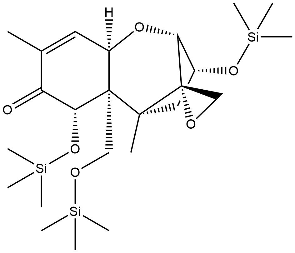 Trichothec-9-en-8-one, 12,13-epoxy-3,7,15-tris[(trimethylsilyl)oxy]-, (3α,7α)- (9CI) 结构式