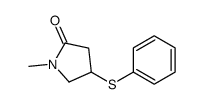 2-Pyrrolidinone, 1-methyl-4-(phenylthio)- 结构式