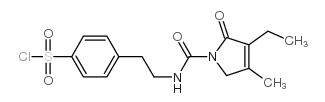 4-{2-{[(3-乙基-2,5-二氢-4-甲基-2-氧代-1H-吡咯-1-基)-羰基]-氨基}-乙基}-苯磺酰氯 结构式
