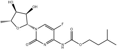 5'-脱氧-5-氟-N-[(3-甲基丁氧基)羰基]胞苷 结构式