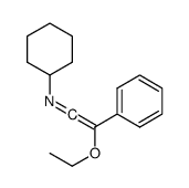 Cyclohexanamine, N-(2-ethoxy-2-phenylethenylidene)- 结构式
