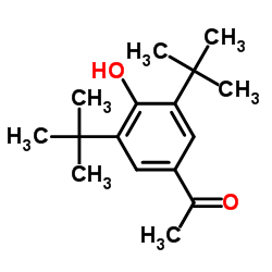 3,5-二叔丁基-4-羟基苯乙酮 结构式
