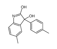 1,3-二氢-3-羟基-5-甲基-3-(4-甲基苯基)-2H-吲哚-2-酮 结构式