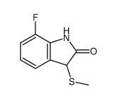 7-氟-3-(甲硫基)吲哚啉-2-酮 结构式