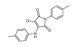 3-chloro-4-(4-methylanilino)-1-(4-methylphenyl)pyrrole-2,5-dione 结构式