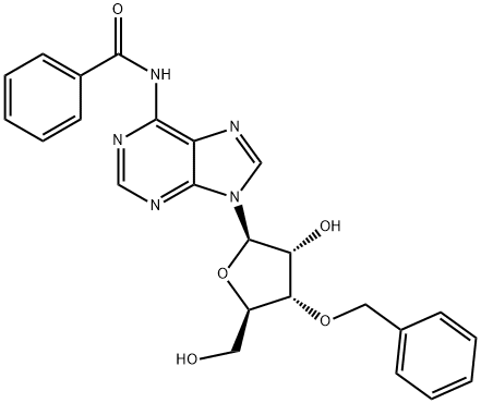 N-苯甲酰基-3'-O-(苄基)腺苷 结构式