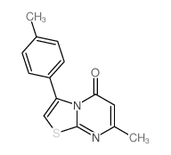7-甲基-3-(4-甲基苯基)-5H-噻唑并[3,2-a]嘧啶-5-酮 结构式