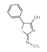 4(5H)-Thiazolone,2-(methylamino)-5-phenyl- 结构式