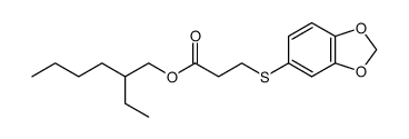 Propanoic acid, 3-(1,3-benzodioxol-5-ylthio)-, 2-ethylhexyl ester 结构式