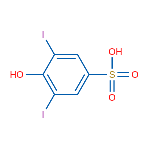 4-羟基-3,5-二碘苯磺酸 结构式