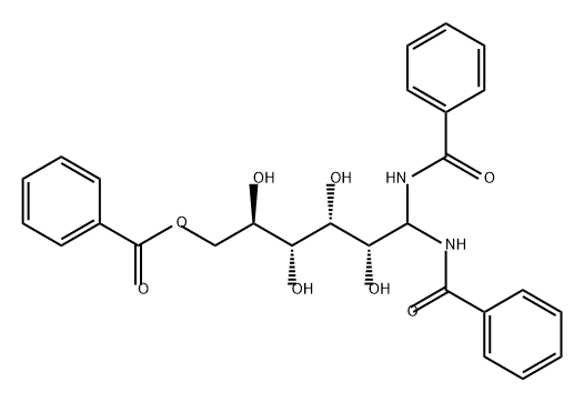 D-Glucitol, 1,1-bis(benzoylamino)-1-deoxy-, 6-benzoate (9CI) 结构式