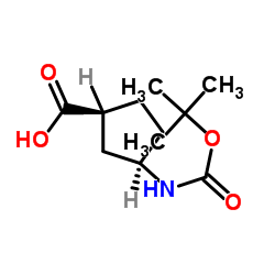 (1S,3R)-(+)-3-(Boc-氨基)环戊烷羧酸 结构式