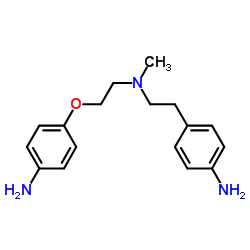 N-甲基-N-(4-氨基苯氧乙基)-4-氨基苯乙胺 结构式