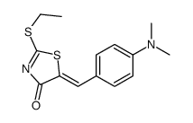 5-[[4-(二甲氨基)苯基]亚甲基]-2-(乙硫基)-4(5H)-噻唑酮 结构式