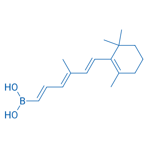 Boronic acid, B-[(1E,3E,5E)-4-methyl-6-(2,6,6-trimethyl-1-cyclohexen-1-yl)-1,3,5-hexatrien-1-yl]- 结构式